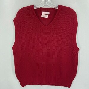 Viyella Sweater Vest Mens 2XL Pullover Lambswool Norm Thompson Made USA VTG